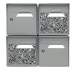 Pack de 4 boîtes aux lettres murales - 2x "The French Maniac" SKWAK - 2x "Gris souris"