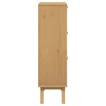 vidaXL Armoire à chaussures OLDEN marron 55x35x120 cm bois pin massif