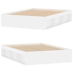 vidaXL Cadre de lit blanc 135x190 cm double