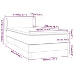 vidaXL Sommier à lattes de lit avec matelas Blanc 80x200 cm Similicuir