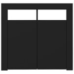 vidaXL Buffet avec lumières LED noir 80x35x75 cm