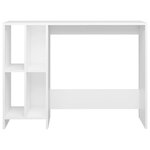 Bureau table poste de travail meuble d'ordinateur informatique étude d'ordinateur portable bois d'ingénierie blanc 02_0023756