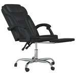Chaise fauteuil siège pivotante de inclinable de bureau informatique étude similicuir noir 02_0024269