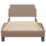 vidaXL Cadre de lit sans matelas cappuccino 90x190 cm similicuir