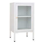 Armoire blanche avec porte en verre