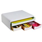 Module De Classement Toolbox 4 Tiroirs Black Office - Blanc/arlequin - Exacompta