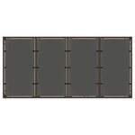 vidaXL Table de jardin avec dessus en verre marron résine tressée