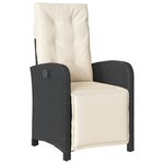 vidaXL Ensemble à manger de jardin coussins 5Pièces Noir Résine tressée