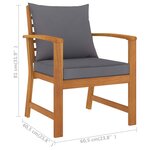 Salon de jardin meuble d'extérieur ensemble de mobilier 5 pièces avec coussin bois d'acacia solide 02_0016287
