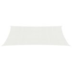 vidaXL Voile d'ombrage 160 g/m² Blanc 2 5x4 5 m PEHD