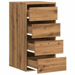 vidaXL Commode d'angle chêne artisanal 40x41x76 cm bois d'ingénierie