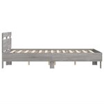 vidaXL Cadre de lit avec tête de lit sonoma gris 135x190 cm