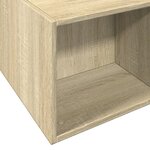 vidaXL Cadre de lit chêne sonoma 135x190 cm bois d'ingénierie