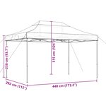 vidaXL Tente de réception pliable escamotable noir 440x292x315 cm