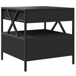 vidaXL Table basse avec LED Infinity noir 50x50x51 cm