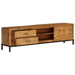 vidaXL Meuble TV Bois de manguier massif 140 x 30 x 40 cm