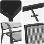 vidaXL Ensemble de repas de jardin 5 pièces en acier anthracite
