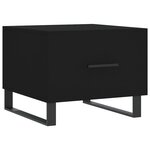 vidaXL Tables basses 2 Pièces noir 50x50x40 cm bois d'ingénierie