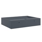 vidaXL Vasque 50x38x11 cm fonte minérale/marbre anthracite