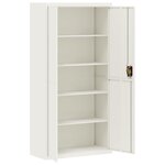 vidaXL Classeur blanc 90x40x220 cm acier