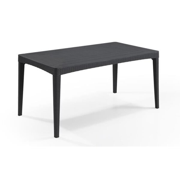 ALLIBERT JARDIN Table 6 personnes Girona Wucker Rond Graphite