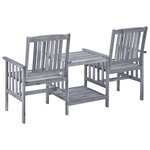 Chaises de jardin avec table à thé et coussins acacia solide 02_0013346
