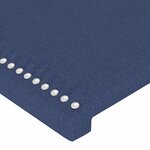 vidaXL Tête de lit à LED Bleu 93x16x118/128 cm Tissu