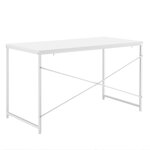 Bureau d'ordinateur poste de travail table MDF 120 cm blanc 03_0003510