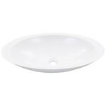 vidaXL Lavabo 59 3x35 1x10 7 cm Fonte minérale/marbre Blanc