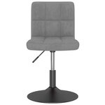 vidaXL Chaises pivotantes à manger lot de 2 gris clair velours