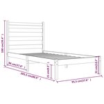 vidaXL Cadre de lit sans matelas bois massif 90x200 cm