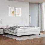 vidaXL Cadre de lit Blanc 160x200 cm Similicuir