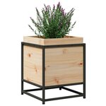 vidaXL Jardinière 40x40x50 cm bois de pin massif