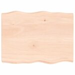 vidaXL Dessus de table bois massif non traité bordure assortie