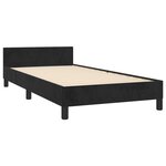 vidaXL Cadre de lit avec tête de lit Noir 90x190 cm Velours