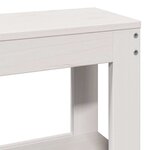 vidaXL Cadre de lit sans matelas blanc 135x190 cm bois de pin massif