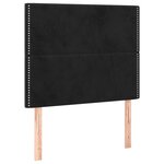 vidaXL Sommier à lattes de lit avec matelas Noir 90x190 cm Velours