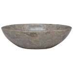 vidaXL Lavabo Gris 53x40x15 cm Marbre