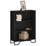 vidaXL Bibliothèque noir 80x31x106 cm bois d'ingénierie