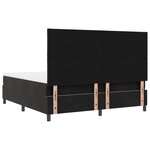 vidaXL Lit Box Spring avec Matelas Noir Super King Velours