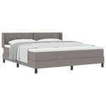 Lit à ressorts vidaXL avec matelas taupe 180x200 cm en tissu