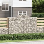 vidaXL Paniers à gabions arqués 7 Pièces 200x30x140/160 cm Fer galvanisé
