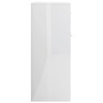 vidaXL Buffet Blanc brillant 88x30x70 cm Bois d'ingénierie