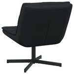 vidaXL Chaise Pivotante Noire Cuir Synthétique avec Base en Métal Moyenne