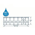 BESTWAY Piscine hors sol ronde Power Steel SwimVista avec hublots - Effet rotin - 488 x 122 cm