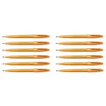 Stylo feutre sign pen s520-y pointe moyenne ocre x 12 pentel arts