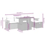 vidaXL Salon de jardin avec coussins 6 Pièces beige résine tressée