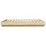 vidaXL Cadre de lit avec LED sans matelas chêne sonoma 200x200 cm