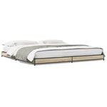 vidaXL Cadre de lit sans matelas chêne sonoma 200x200 cm