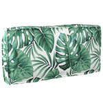 vidaXL Coussin de Palette pour Dossier Motif Feuille 80x40x12 cm Tissu Oxford